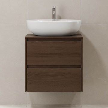 Vannitoa kapp TRONDHEIM valamu jaoks 60x57x46 cm pähkel