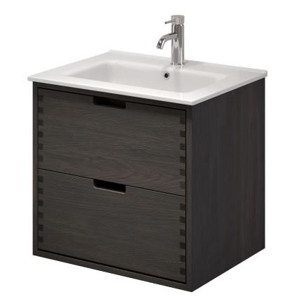 Vannitoa kapp valamuga GRIBSKOV 60 cm pruun/tamm/valge