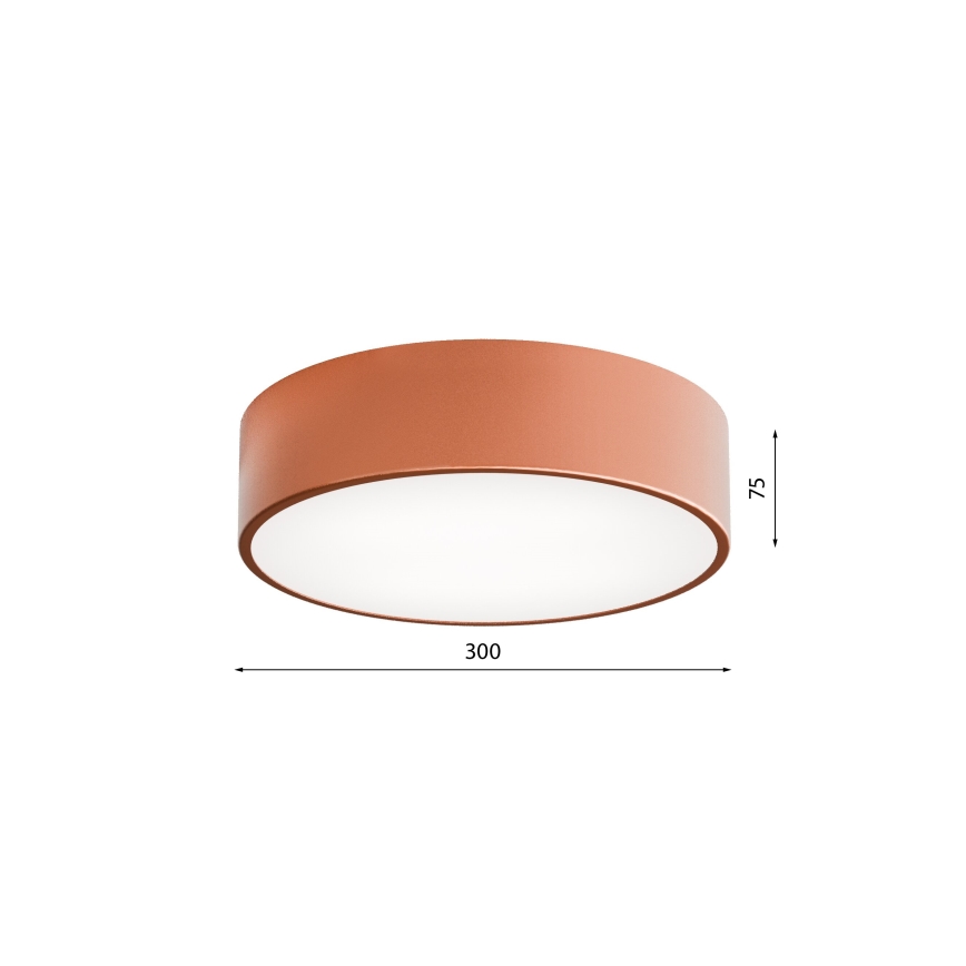 Vannitoa laelamp anduriga CLEO 2xE27/24W/230V Ø 30 cm vaskne IP54