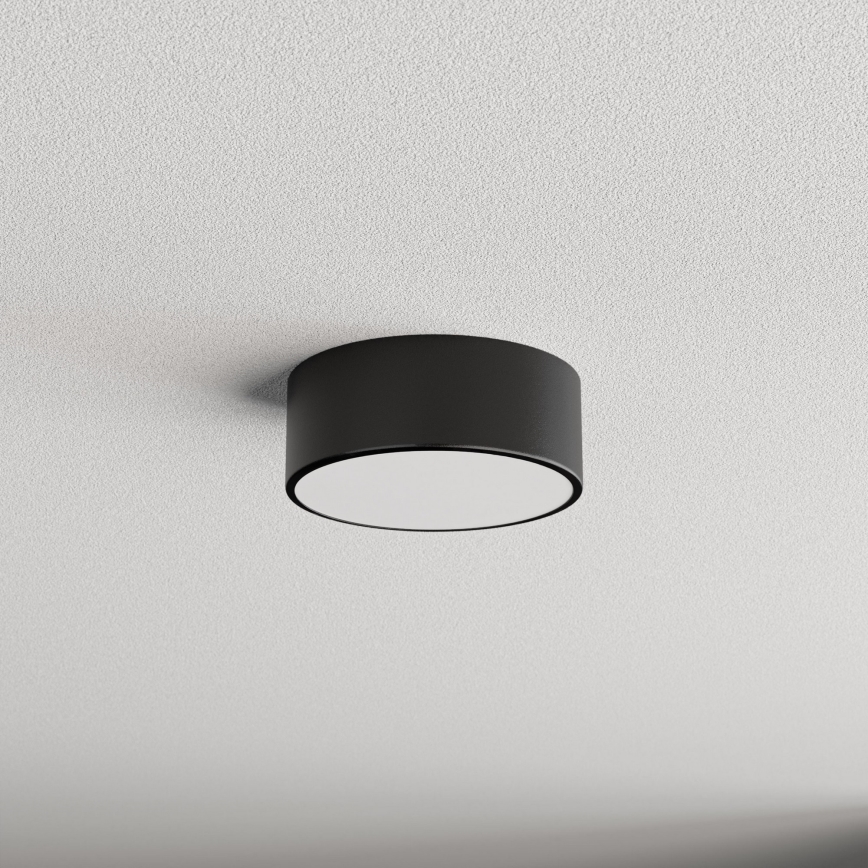 Vannitoa laelamp CLEO anduriga 1xE27/24W/230V, läbimõõt 20 cm, IP54, must