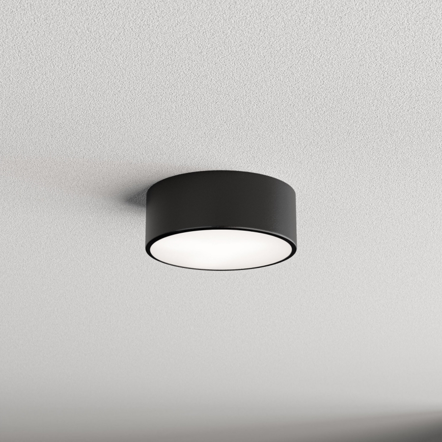 Vannitoa laelamp CLEO anduriga 1xE27/24W/230V, läbimõõt 20 cm, IP54, must