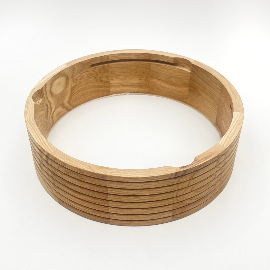 Vannitoa laelamp OAK 2xE27/15W/230V IP54 tammeviimistlusega, Ø 27 cm
