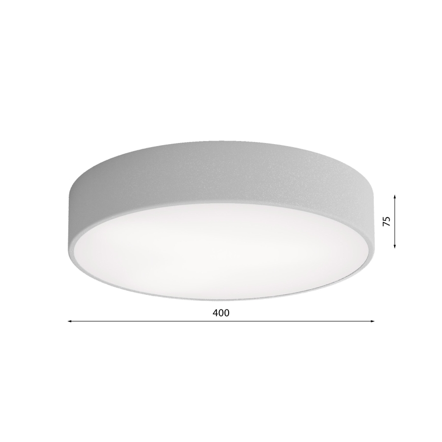 Vannitoa laevalgusti CLEO anduriga 3xE27/24W/230V, läbimõõduga 40 cm, hall, IP54