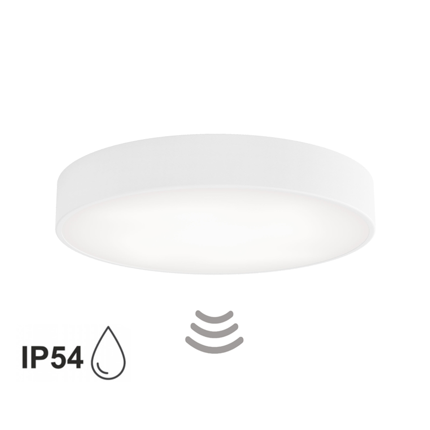 Vannitoa laevalgusti CLEO liikumisanduriga, 4×E27/24W/230V, läbimõõt 50 cm, IP54, valge
