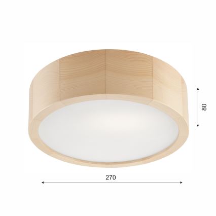 Vannitoa laevalgusti NATURAL 2xE27/15W/230V IP54 mänd ? 27 cm