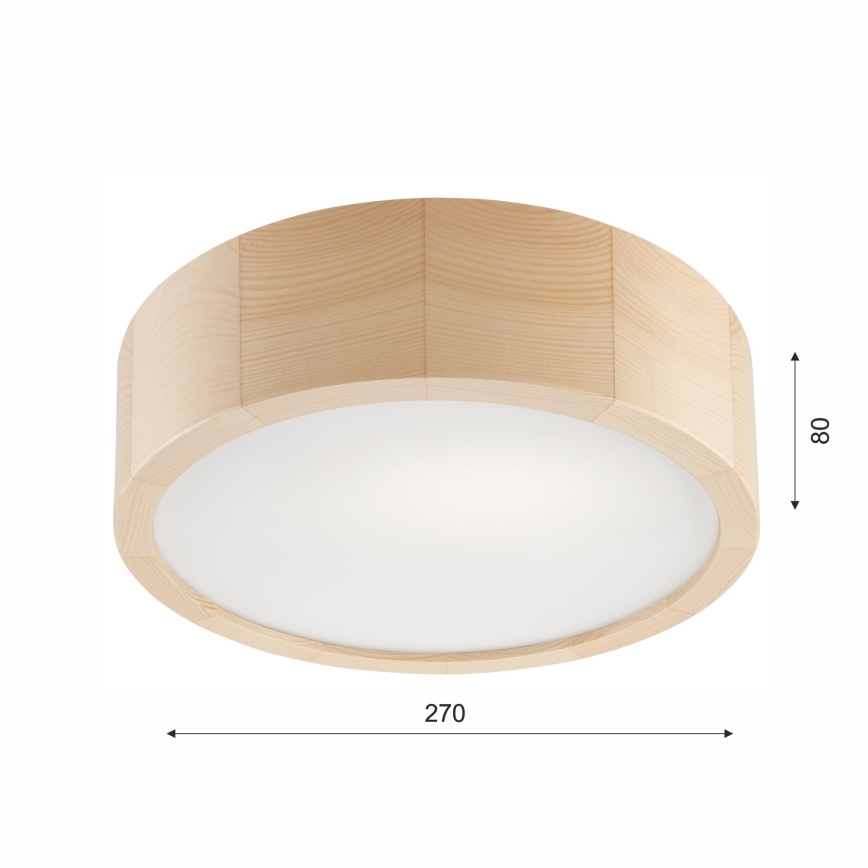 Vannitoa laevalgusti NATURAL 2xE27/15W/230V IP54 mänd ? 27 cm