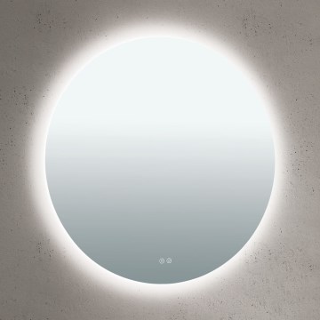 Vannitoa LED-seinale paigaldatav soojendusega peegel tagantvalgustusega FOCUS LED/27W/230V 3000/4200/6000K läbimõõt 80 cm IP44