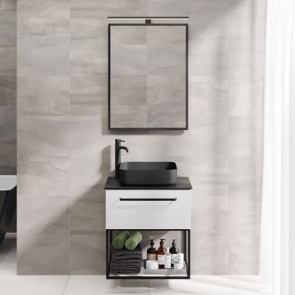 Vannitoa peegel BORGSTED 60x80 cm, must