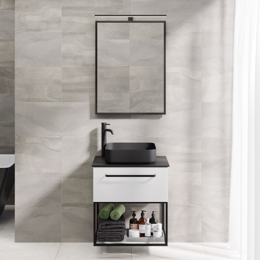 Vannitoa peegel BORGSTED 60x80 cm, must