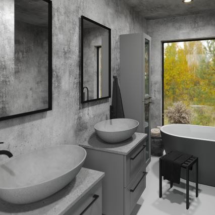 Vannitoa peegel BORGSTED 60x80 cm, must