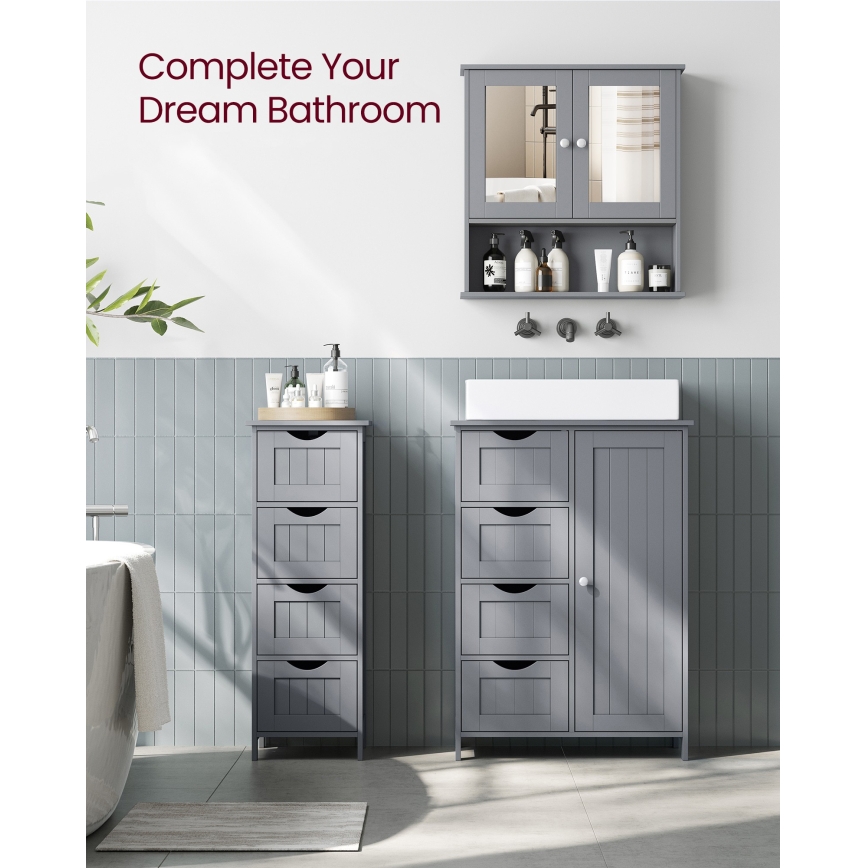 Vannitoa peegelkapp ZARA 58,5x56,5 cm hall