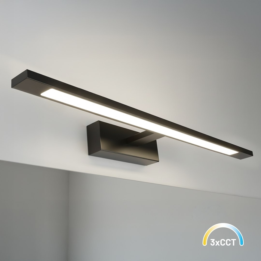 LED-vannitoa peeglivalgusti KLIMT LED/12W/230V 3000/4000/6000K 60 cm IP44 must