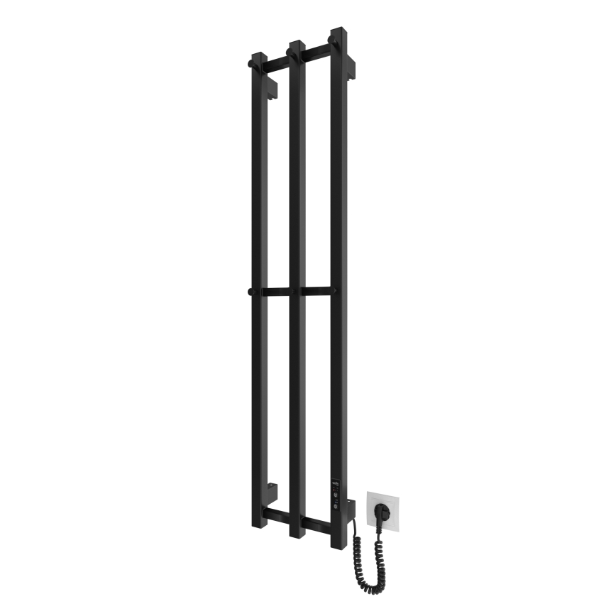 Vannitoa radiaator HF SLIM 110W/230V 117x25 cm must kandiline