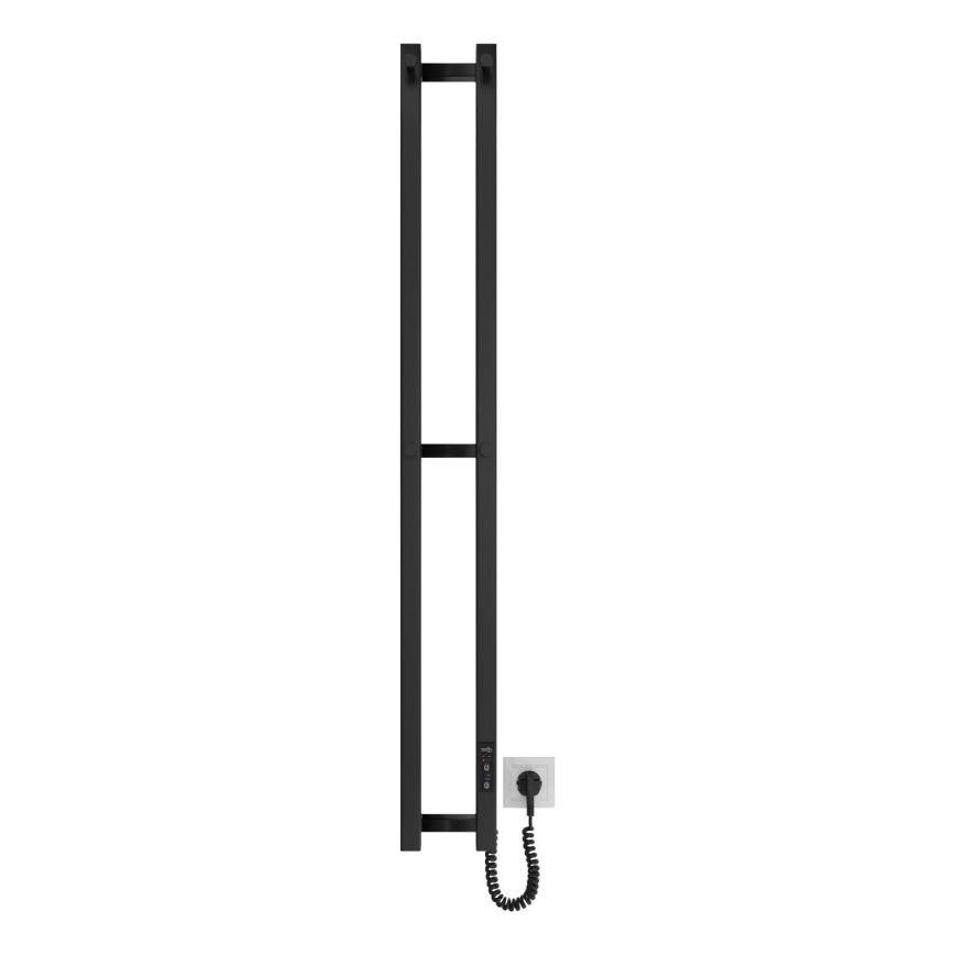 Vannitoa radiaator HF SLIM 80W/230V 117x14 cm must kandiline