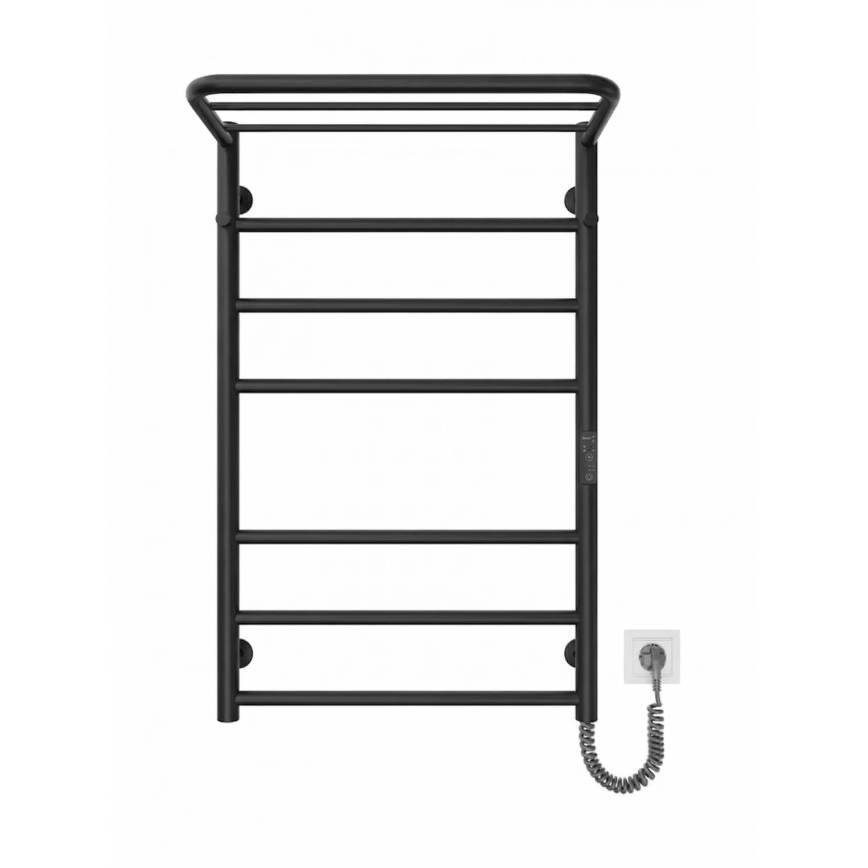 Vannitoa rätikukuivati HOME 95W/230V 77x53 cm roostevaba/must parempoolne