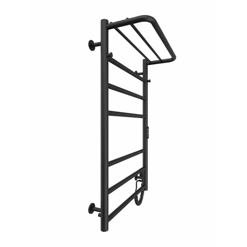 Vannitoa rätikukuivati HOME 95W/230V 77x53 cm roostevaba/must parempoolne