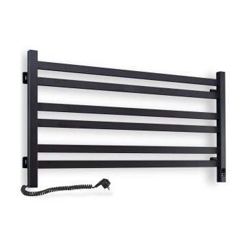 Vannitoa rätikukuivati termostaadiga AVANGARD 316W/230V 50,6 cm IP44, must, vasakpoolne, nurgjas