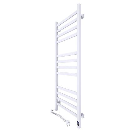 Vannitoa rätikuradiaator termostaadiga AVANGARD 459W/230V 120,6 cm IP44 valge vasakpoolne ruudukujuline