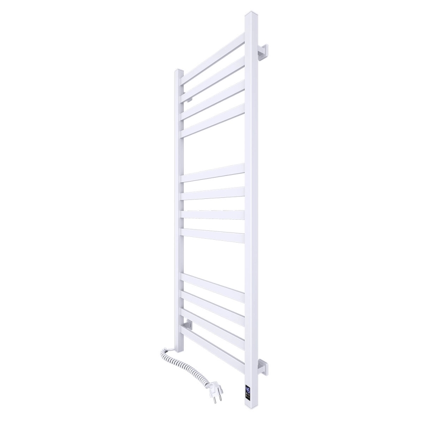 Vannitoa rätikuradiaator termostaadiga AVANGARD 459W/230V 120,6 cm IP44 valge vasakpoolne ruudukujuline