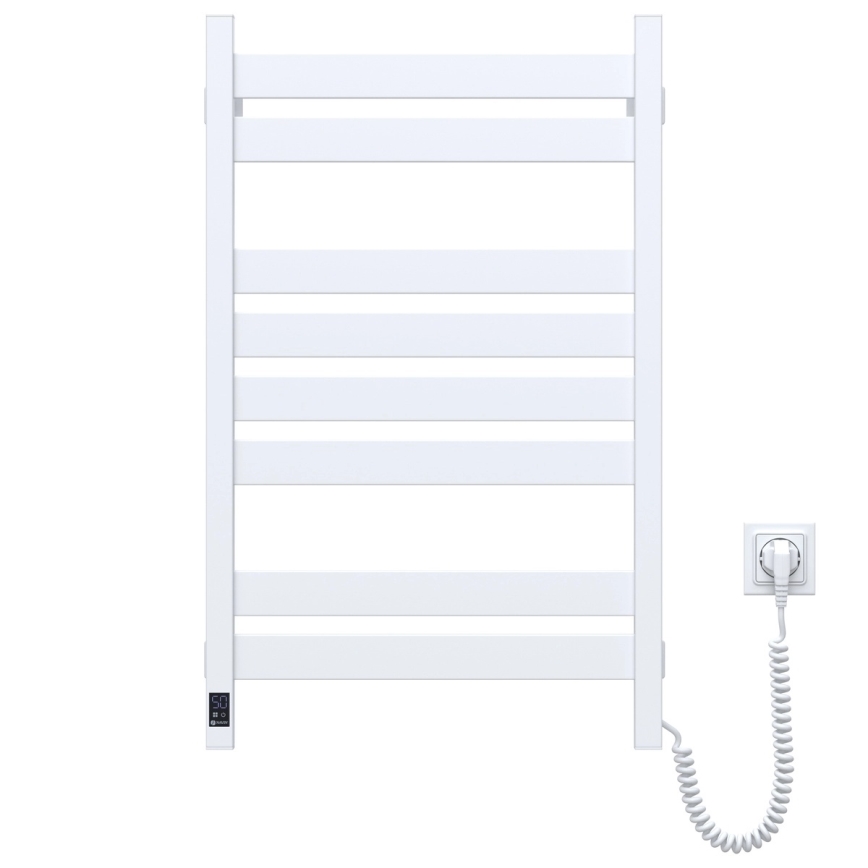 Vannitoa redelradiaator termostaadiga LARGO 432W/230V 80,6 cm IP44, valge, parempoolne, kandiline