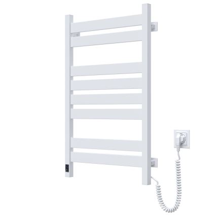 Vannitoa redelradiaator termostaadiga LARGO 432W/230V 80,6 cm IP44, valge, parempoolne, kandiline