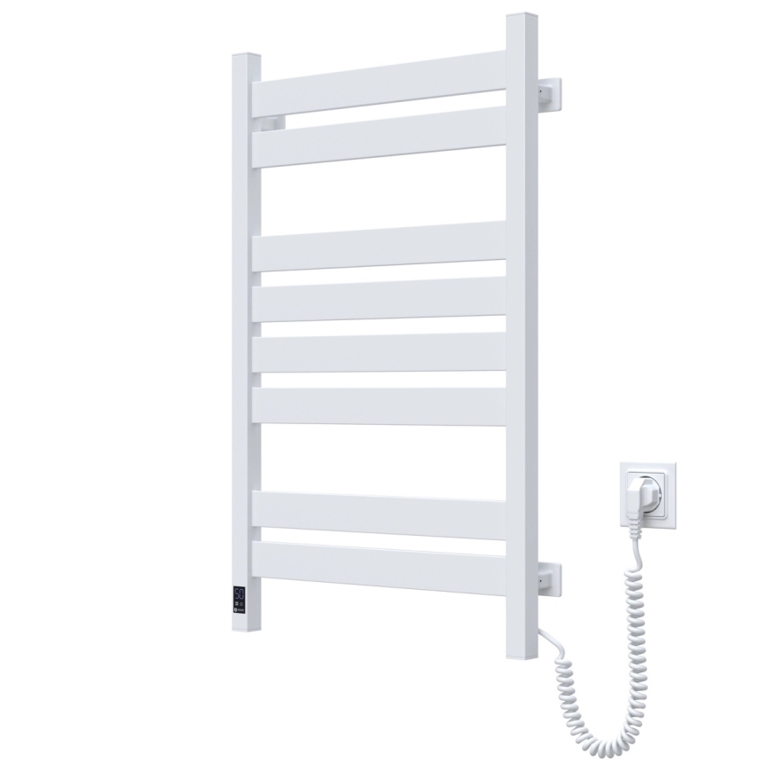 Vannitoa redelradiaator termostaadiga LARGO 432W/230V 80,6 cm IP44, valge, parempoolne, kandiline
