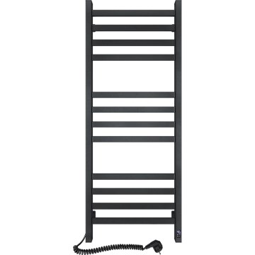 Vannitoa rätikuradiaator AVANGARD termostaadiga 459W/230V 120,6 cm IP44 must, vasakpoolne, nurgeline