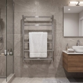 Vannitoa rätikuradiaator INOX FLAT 122W/230V 57x43 cm roostevaba/läikiv kroom