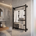 Vannitoa rätikuradiaator INOX FLAT 122W/230V 57x43 cm roostevaba/must