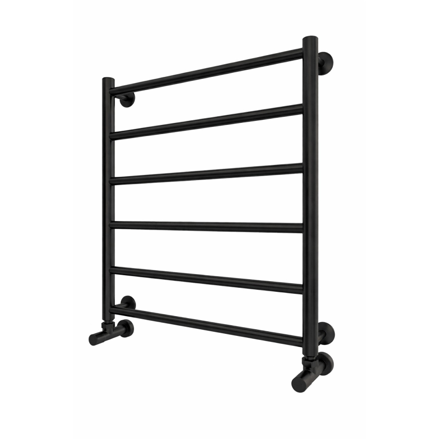 Vannitoa rätikuradiaator INOX FLAT 122W/230V 57x43 cm roostevaba/must