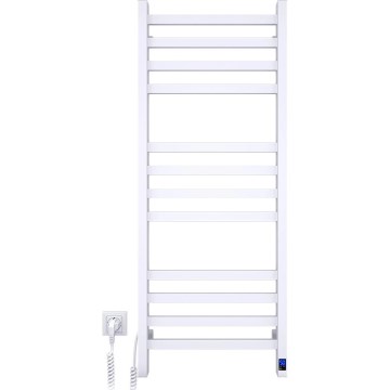 Vannitoa rätikuradiaator termostaadiga AVANGARD 459W/230V 120,6 cm IP44 valge vasakpoolne ruudukujuline