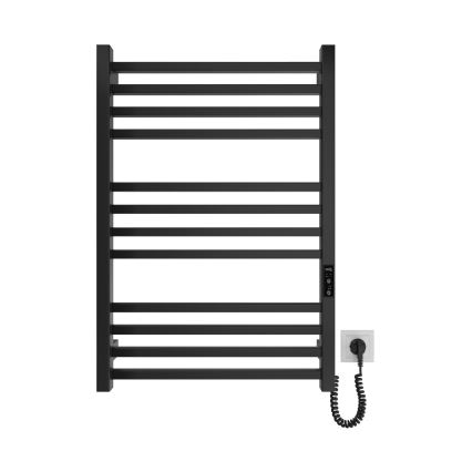 Vannitoa rätiradiaator HF LONDON 165W/230V 77x53 cm must, parempoolne