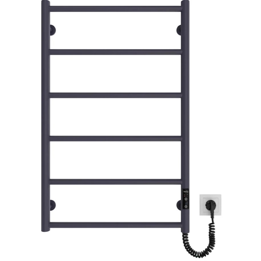 Vannitoa redelradiaator CLASSIC 110W/230V 81x52 cm roostevaba teras/antratsiit parempoolne