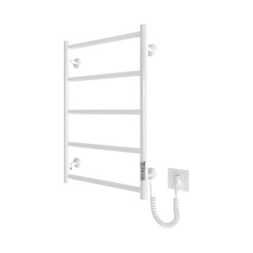 Vannitoa redelradiaator CLASSIC 65W/230V 65x43 cm roostevaba/valge, parempoolne