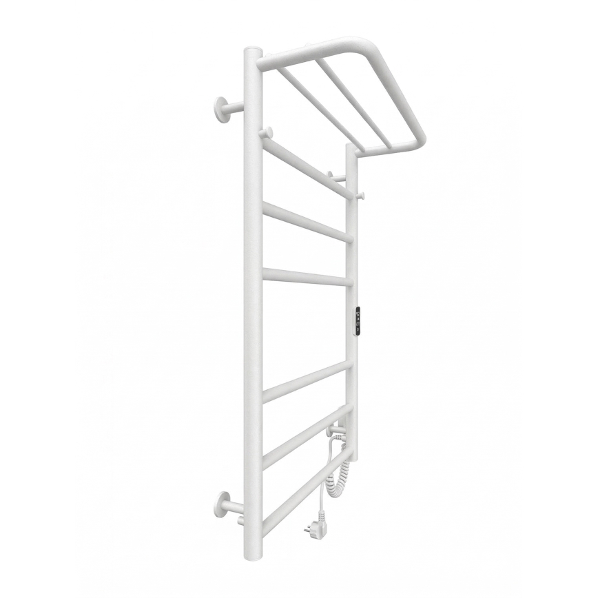 Vannitoa redelradiaator HOME 95W/230V 77x53 cm roostevaba/valge parempoolne