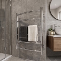 Vannitoa redelradiaator INOX CLASSIC 120W/230V 57x43 cm roostevaba teras/läikiv kroom