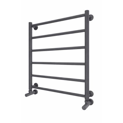 Vannitoa redelradiaator INOX FLAT 122W/230V 57x43 cm roostevaba teras/antratsiit