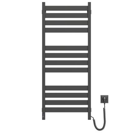 Vannitoa redelradiaator LARGO termostaadiga, 256 W, 120 x 50 cm, must, parempoolne