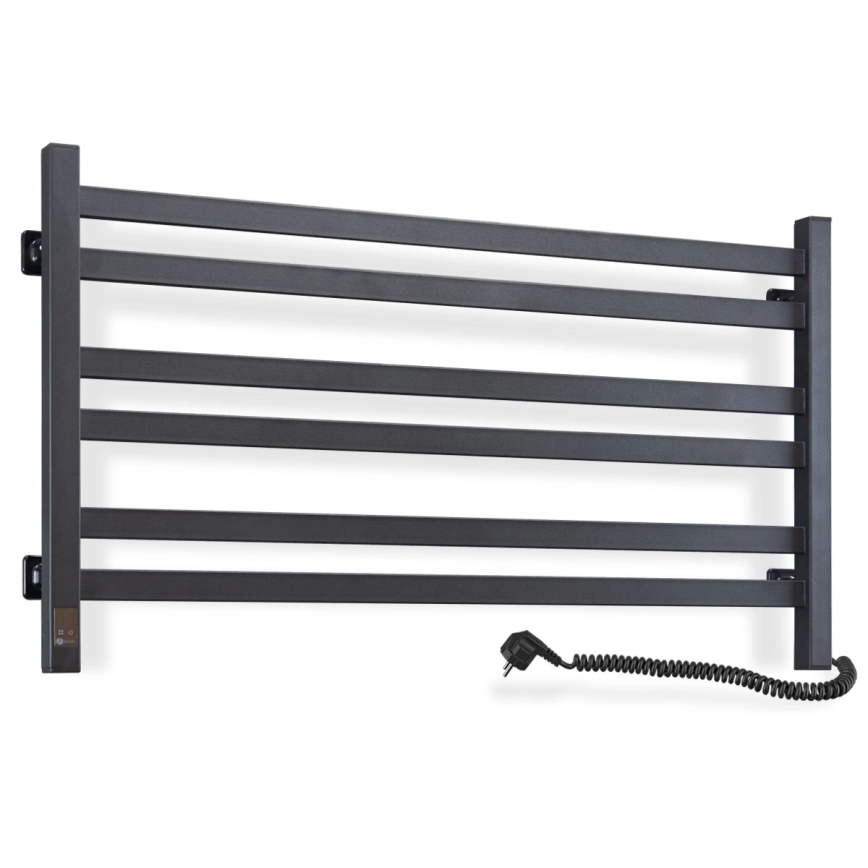 Vannitoa redelradiaator termostaadiga AVANGARD 316W/230V 50,6 cm IP44 must parempoolne ruudukujuline