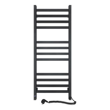Vannitoa redelradiaator termostaadiga AVANGARD 459W/230V 120,6 cm IP44 must parempoolne kandiline