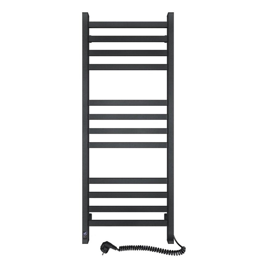 Vannitoa redelradiaator termostaadiga AVANGARD 459W/230V 120,6 cm IP44 must parempoolne kandiline
