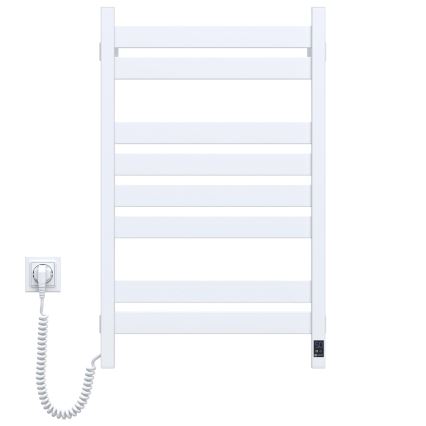 Vannitoa redelrätikukuivati termostaadiga LARGO 432W/230V 80,6 cm IP44 valge vasakpoolne nurgeline