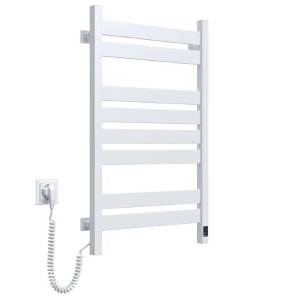 Vannitoa redelrätikukuivati termostaadiga LARGO 432W/230V 80,6 cm IP44 valge vasakpoolne nurgeline