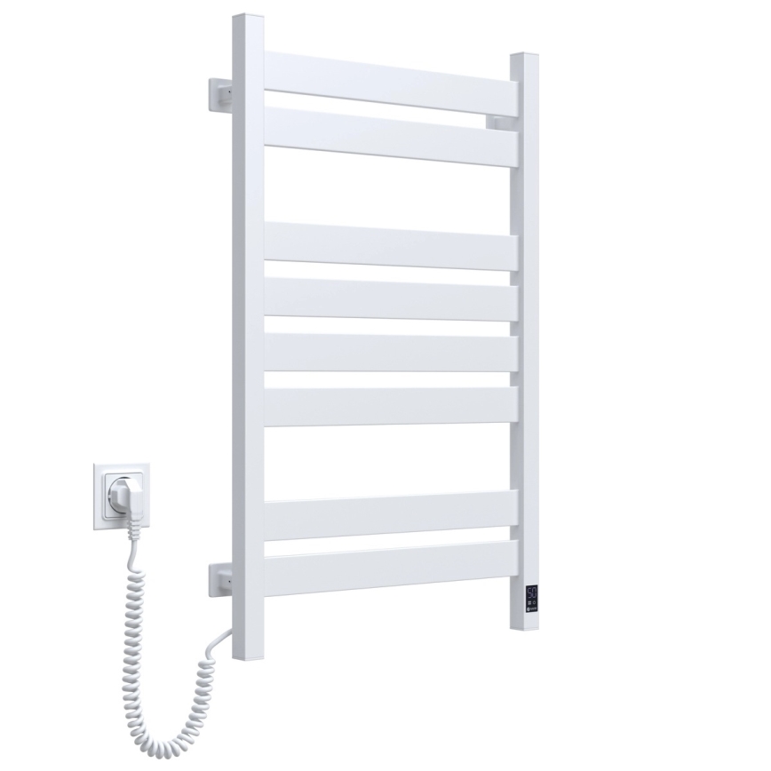 Vannitoa redelrätikukuivati termostaadiga LARGO 432W/230V 80,6 cm IP44 valge vasakpoolne nurgeline