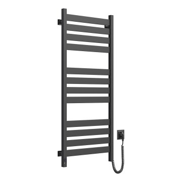 Vannitoa redelradiaator termostaadiga LARGO 541W/230V 120,6 cm IP44 must parempoolne ruudukujuline