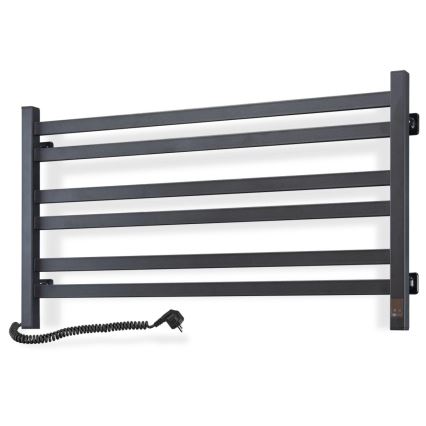 Vannitoa rätikukuivati termostaadiga AVANGARD 316W/230V 50,6 cm IP44, must, vasakpoolne, nurgjas