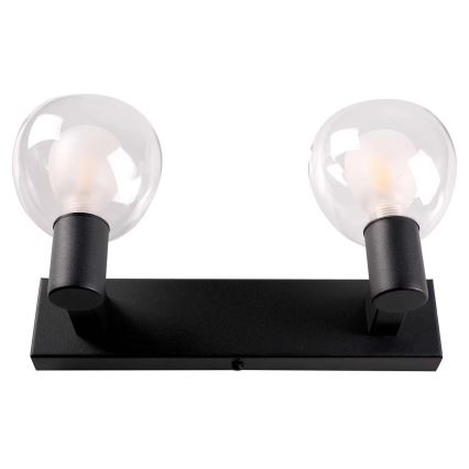 Vannitoa seinavalgusti POLA 2xG9/5W/230V IP44 must/läbipaistev