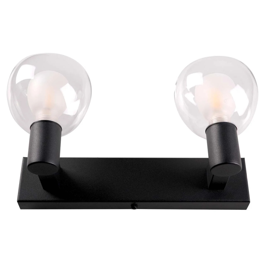 Vannitoa seinavalgusti POLA 2xG9/5W/230V IP44 must/läbipaistev