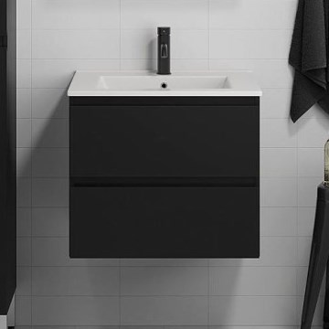 Vannitoakapp HENRY valamu alla 60 cm, must