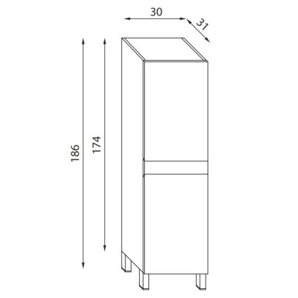 Vannitoakapp KENWOOD 186 cm Marakesh